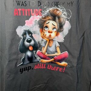 Hanes Charcoal Attitude Graphic Tee